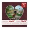 Dark Red Suede Mat Board for 22x22 Frames - Heart Opening for 16x16 Photos